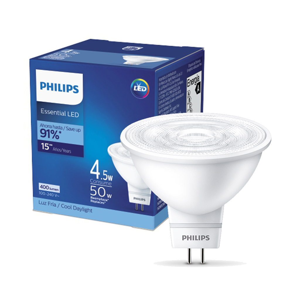 LAMP LED REF ESSENTIAL MR16 GU5.3 4.5W 100-240V 65K PHILIPS