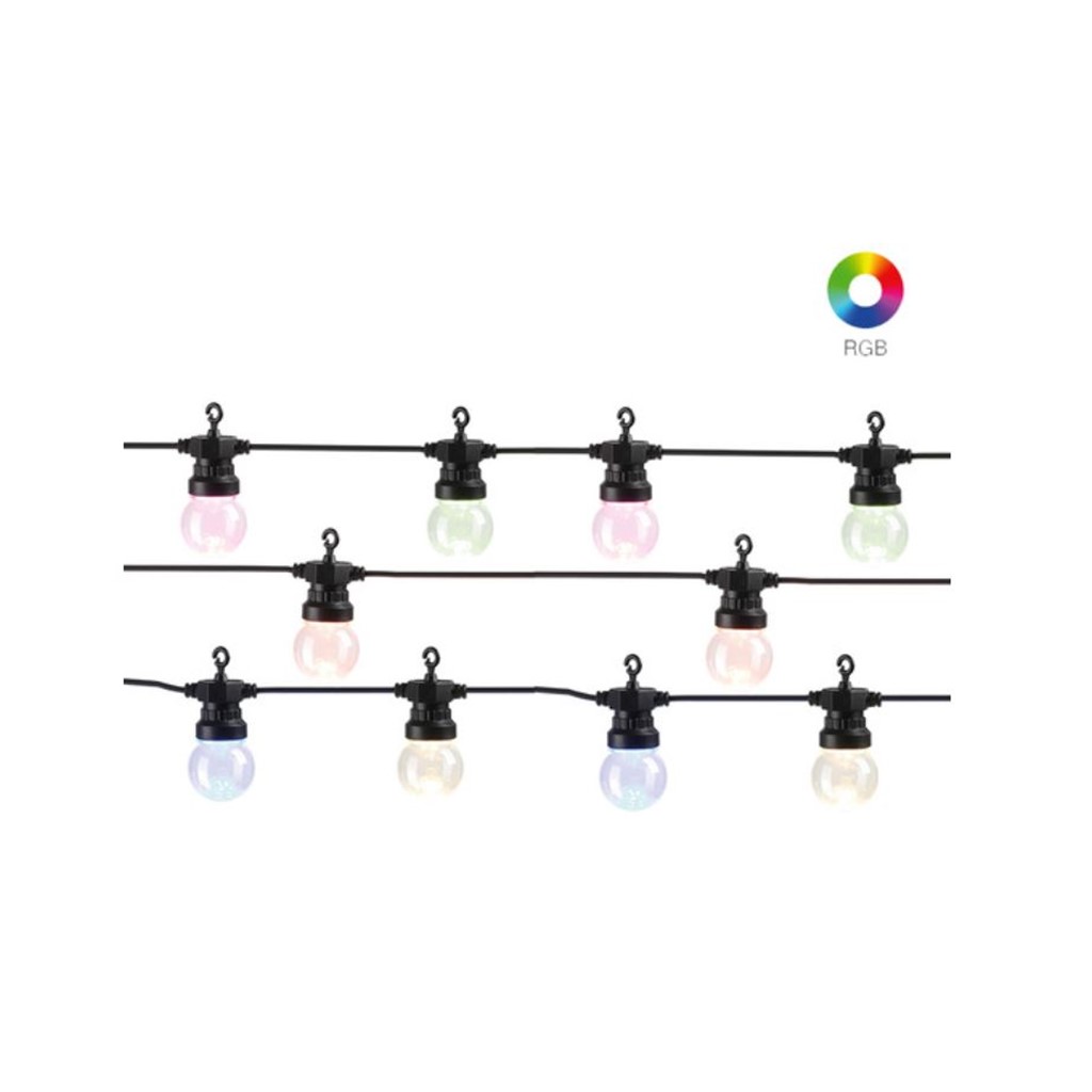 SERIE EXT LED CON 10 LAMPS 12W 100-240V RGB WIFI (TUYA)