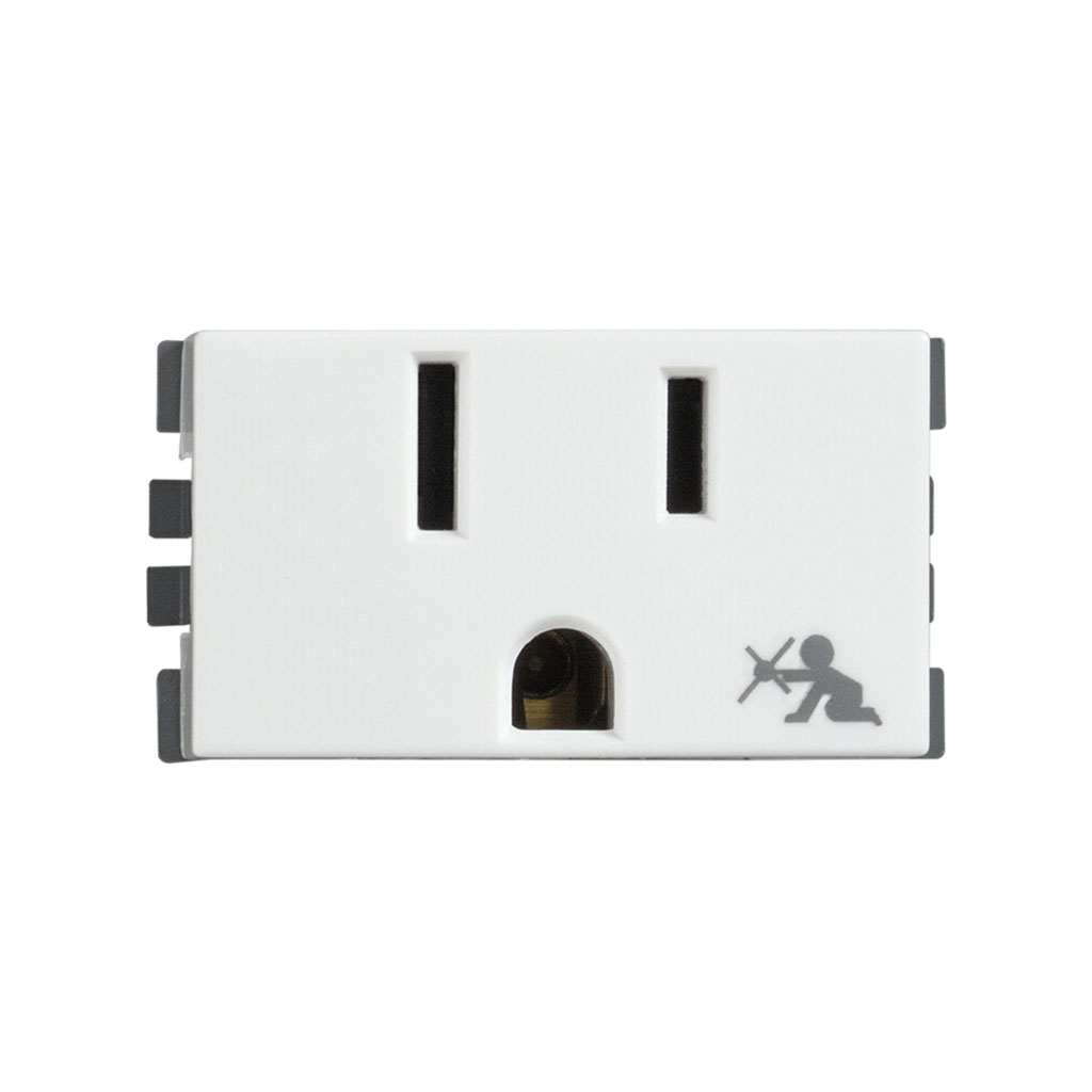 TOMA DE CORRIENTE 2P+T C/SEGURIDAD 15A 127V BLANCO S25 PLUS