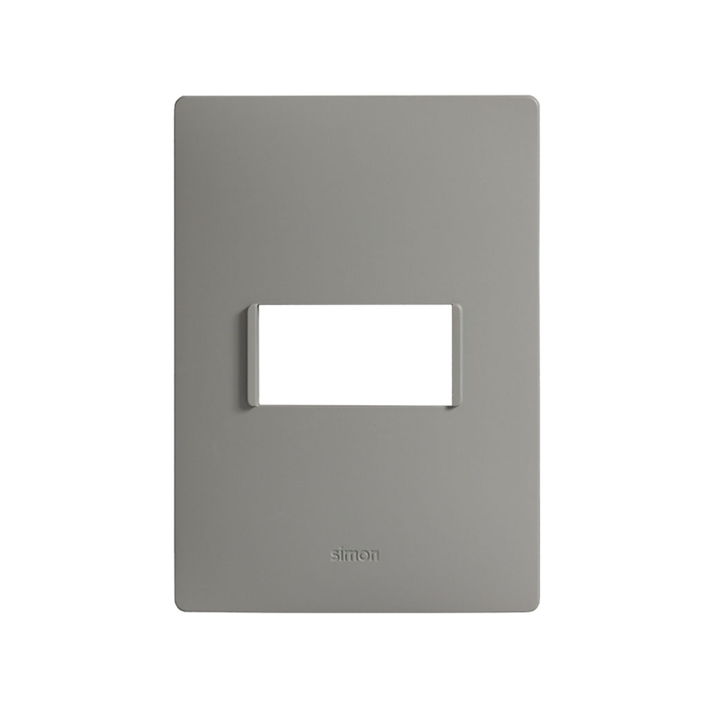 PLACA DE 1 MODULO GRIS PLOMO S26 SIMON