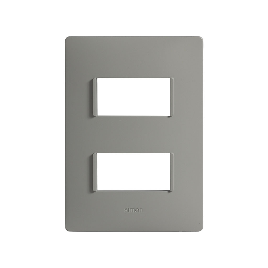 PLACA DE 2 MODULOS GRIS PLOMO S26 SIMON