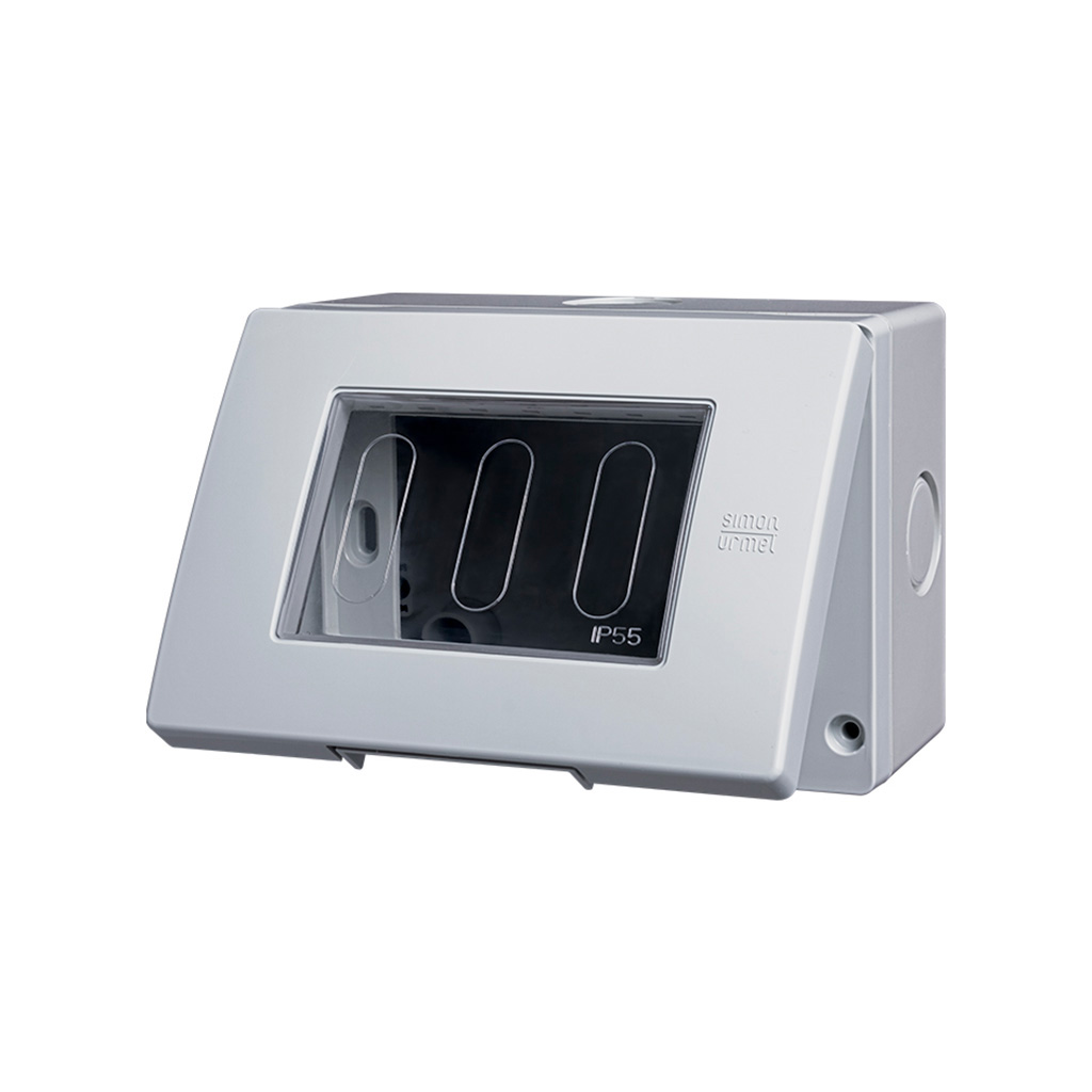 CAJA SUPERFICIE C/PLACA IP55 - GRIS S26 SIMON