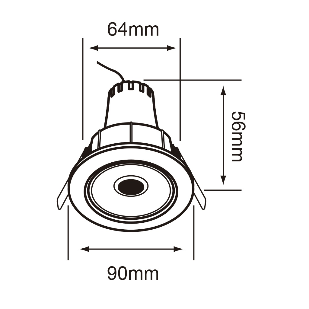 LUM INT EMP TECHO LED 5W 120-240V 27-65 BCO NAOS I SMART