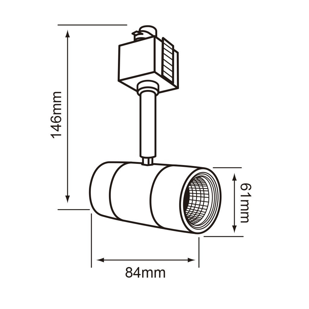 LUM INT SOB RIEL LED 7W 120-240V 27-65K BCO HALLEY SMART