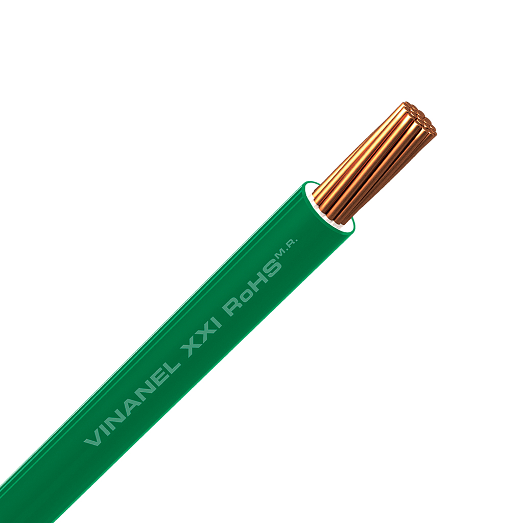 CABLE XXI THHW 10 AWG 90C CAJA 100M VERDE VINANEL