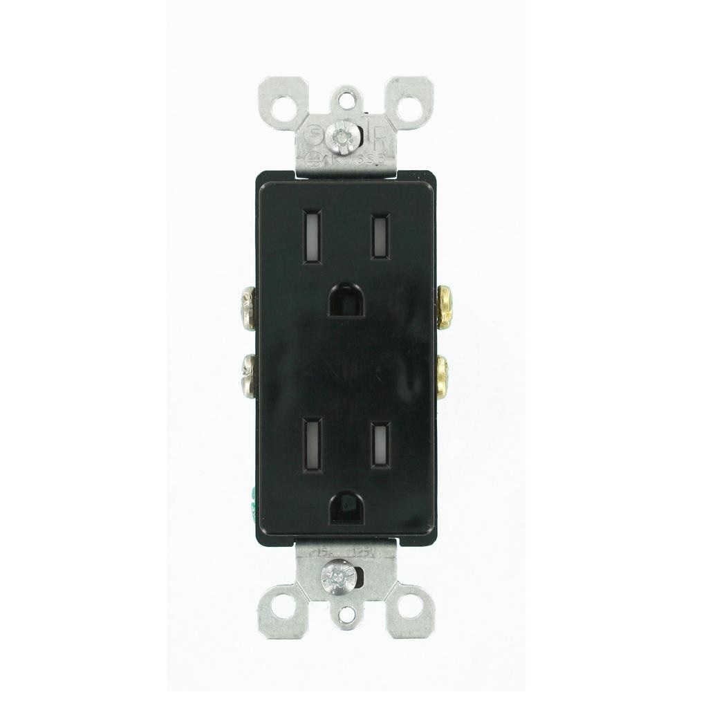 CONTACTO DUPLEX 15A-125V NEGRO