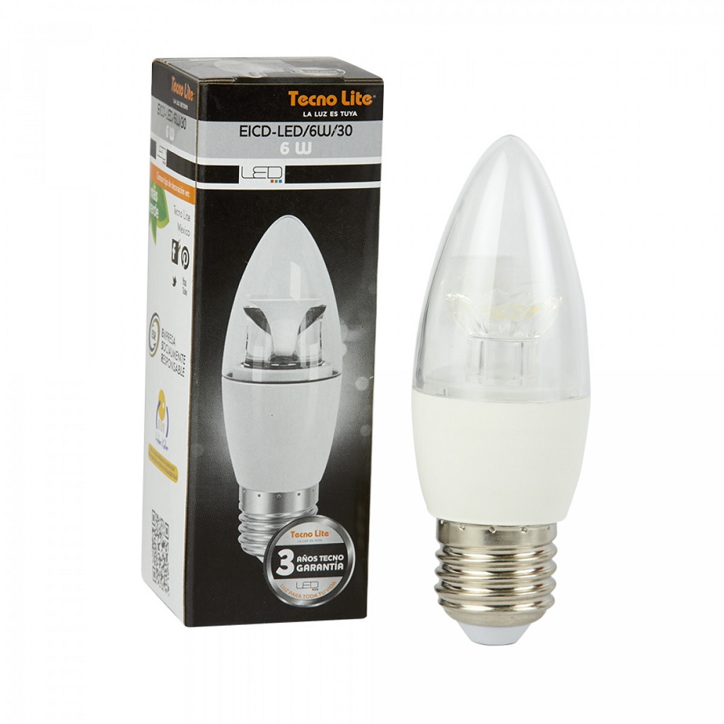 LAMP LED VELA 6W 30K E27 100-127V DIM
