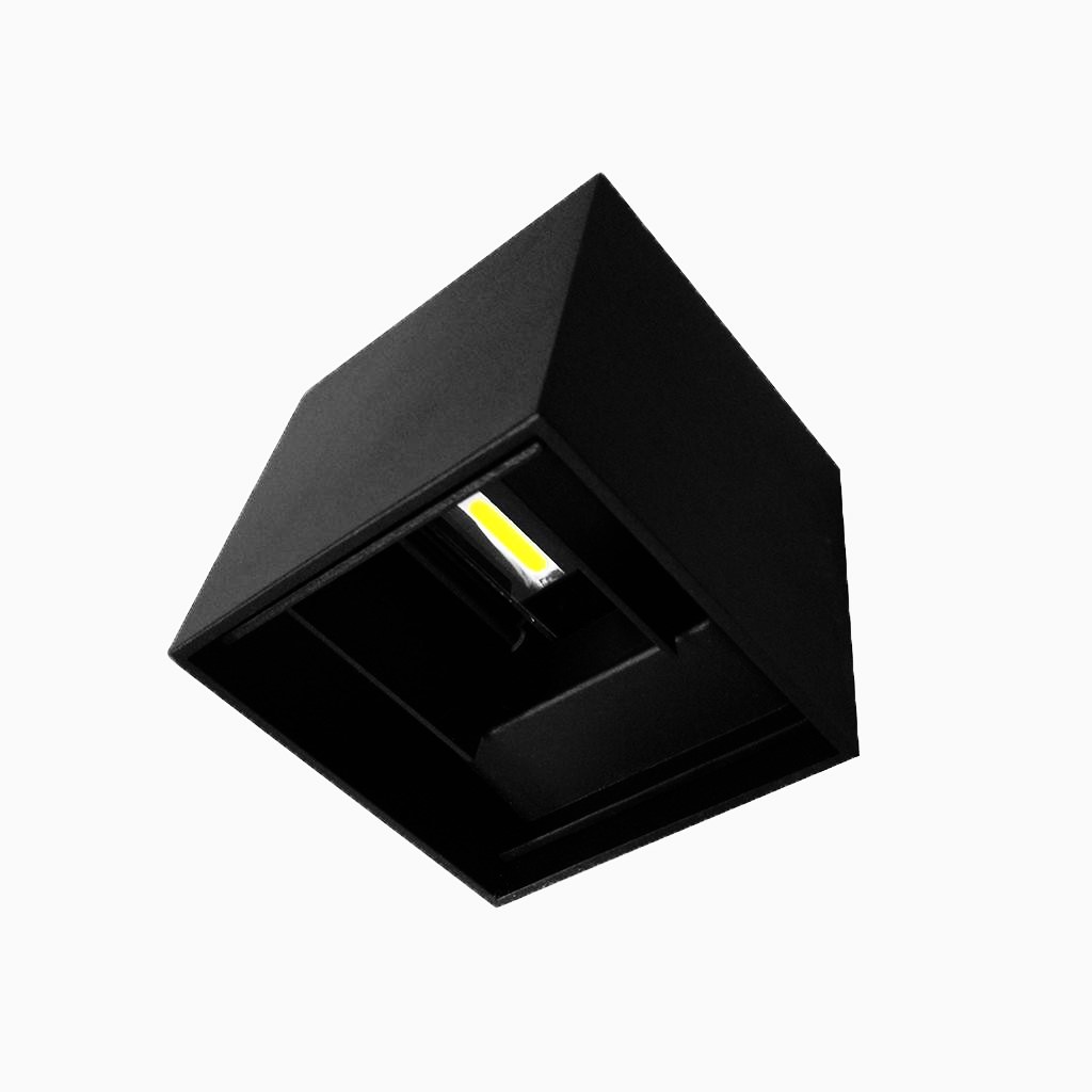 LUM SOB MURO LED 2W 85-265V LUZ DIRECT/INDIRECT 3000K NEGRO