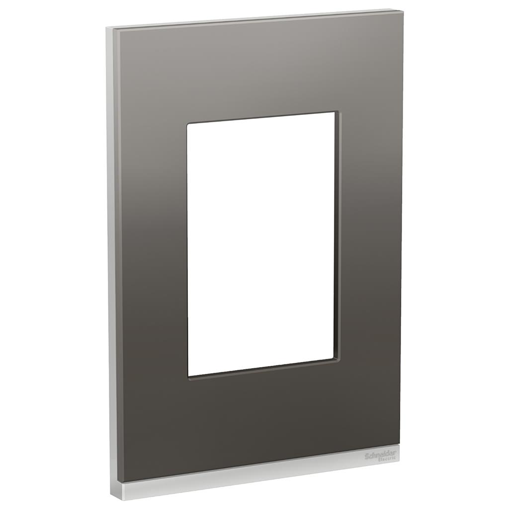 PLACA 3M METAL GRIS ALUMINIO C/CHASIS TERMOPLASTICO