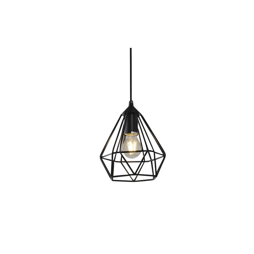 LUM SUSP E27 1X60W S/LAMP METAL  NEGRO TALITHA