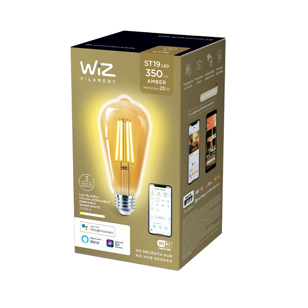LAMP LED ST19 E26/27 5W 120V 20K DIM VINTAGE WIFI WIZ