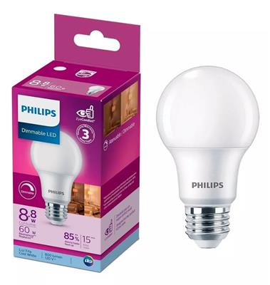 LAMP LED A19 E26 8.8W 120V 50K DIM BULB PHILIPS