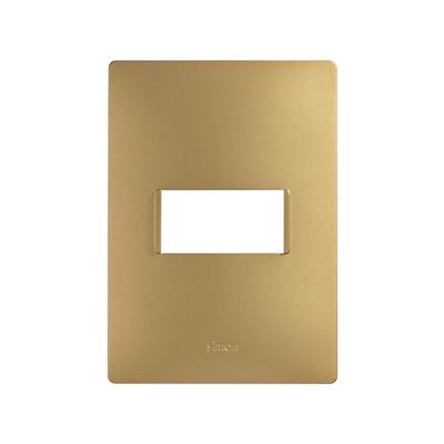 PLACA DE 1 MODULO ORO MATE S26 SIMON