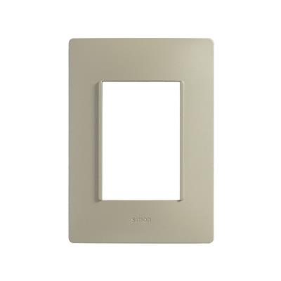 PLACA DE 3 MODULOS ORO BLANCO S26 SIMON