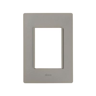 PLACA DE 3 MODULOS GRIS PLOMO S26 SIMON