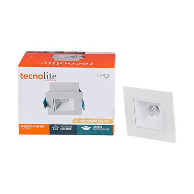 LUM INT EMP TECHO LED 3W 100-240V 30K BCO LUCIDA I TECNOLITE