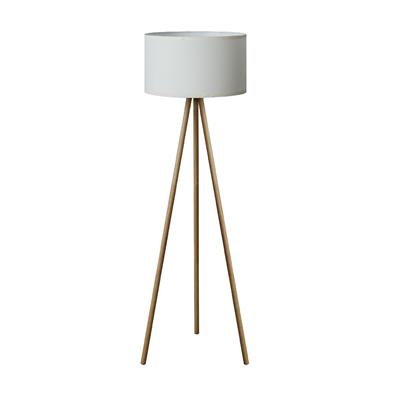 LUM DE PISO E27 100-240V S/LAMP BLANCO MADERA CHAMUK