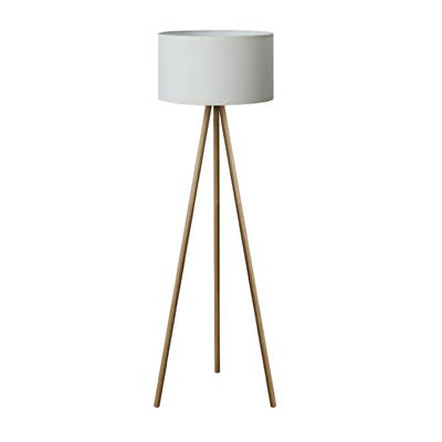 LUM DE PISO E27 100-240V S/LAMP BLANCO MADERA CHAMUK