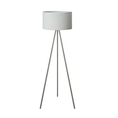 LUM DE PISO E27 100-240V S/LAMP ACERO BLANCO SATIN CHAMUK