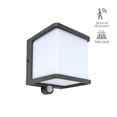 LUM EXT SOB SOLAR LED 7W 3.7VCD 30K GRIS PERDITA TECNOLITE