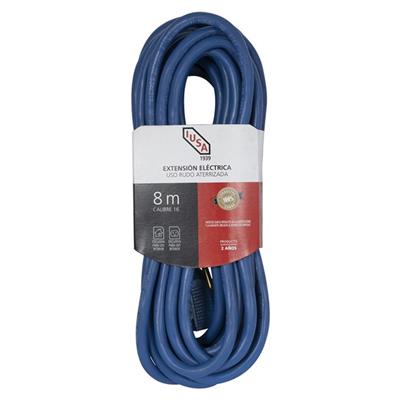 EXTENSION USO RUDO 3X16AWG 8M POLARIZADA AZUL IUSA