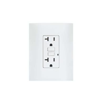 RECEPTACULO DPX GFCI 2P+T 20A 125V 5-20R C/PLACA+CHASIS BCO