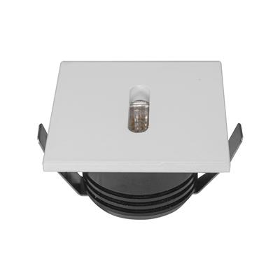 LUM EMP MURO LED 2.5W 85-265V 30K CUAD BCO OPT PUNT CUADRADA