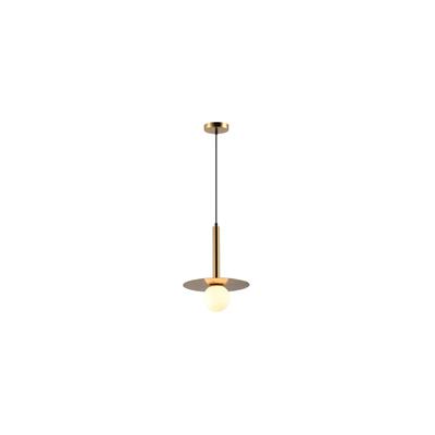 LUM SUSP E27 1X60W S/LAMP ORO/CRISTAL OPALINO FIONA