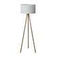 LUM DE PISO E27 100-240V S/LAMP BLANCO MADERA CHAMUK