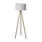 LUM DE PISO E27 100-240V S/LAMP BLANCO MADERA CHAMUK