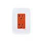 RECEPTACULO DUPLEX IG 2P+T 20A 125V 5-20R C/PLACA NARANJ/BCO